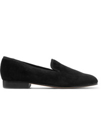 Slippers en velours noirs George Cleverley