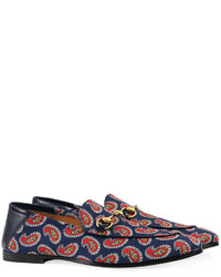 Slippers imprimés bleu marine Gucci