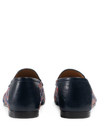 Slippers imprimés bleu marine Gucci