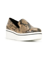 Slippers imprimés serpent marron clair Stella McCartney