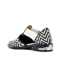 Slippers noirs et blancs Toga Pulla