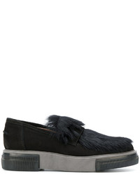 Slippers noirs Pollini