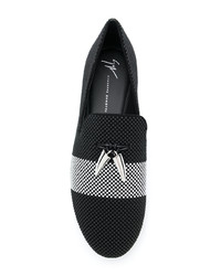 Slippers ornés noirs Giuseppe Zanotti Design