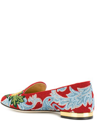 Slippers rouges Charlotte Olympia