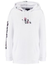 Sweat à capuche à fleurs blanc River Island