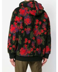 Sweat à capuche à fleurs noir MSGM