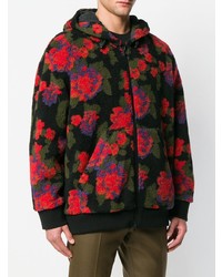 Sweat à capuche à fleurs noir MSGM