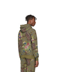 Sweat à capuche à fleurs olive Noah NYC