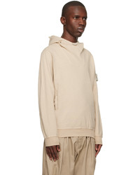 Sweat à capuche beige Stone Island