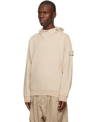 Sweat à capuche beige Stone Island