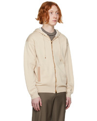 Sweat à capuche beige Agnona