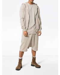 Sweat à capuche beige Rick Owens DRKSHDW