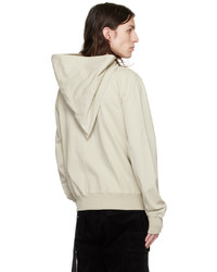 Sweat à capuche beige Rick Owens DRKSHDW