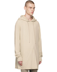 Sweat à capuche beige Rick Owens DRKSHDW