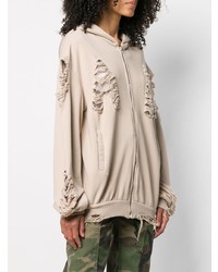 Sweat à capuche beige Almaz