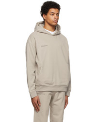 Sweat à capuche beige PANGAIA