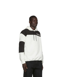 Sweat à capuche blanc et noir MONCLER GRENOBLE