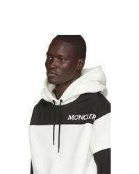 Sweat à capuche blanc et noir MONCLER GRENOBLE