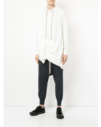 Sweat à capuche blanc Rick Owens DRKSHDW