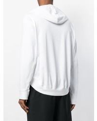 Sweat à capuche blanc Helmut Lang