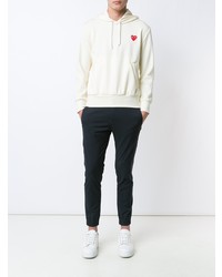 Sweat à capuche blanc Comme Des Garcons Play