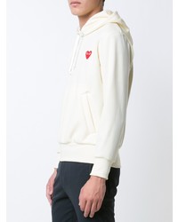 Sweat à capuche blanc Comme Des Garcons Play