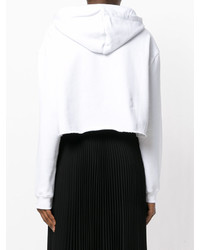 Sweat à capuche blanc MSGM