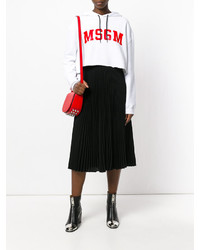 Sweat à capuche blanc MSGM