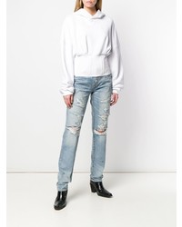 Sweat à capuche blanc Amiri