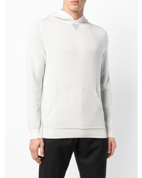 Sweat à capuche blanc Ermenegildo Zegna