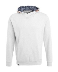 Sweat à capuche blanc INDICODE JEANS