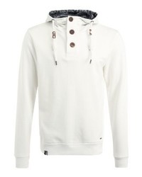 Sweat à capuche blanc INDICODE JEANS