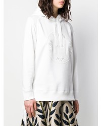 Sweat à capuche blanc Fendi