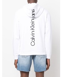 Sweat à capuche blanc Calvin Klein Jeans