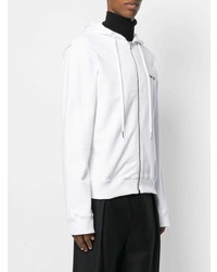 Sweat à capuche blanc Helmut Lang