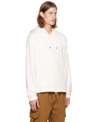 Sweat à capuche blanc Zegna