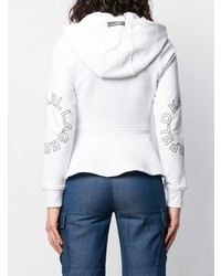 Sweat à capuche blanc Karl Lagerfeld