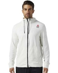 Sweat à capuche blanc Reebok