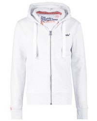 Sweat à capuche blanc Superdry