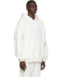 Sweat à capuche blanc Giorgio Armani