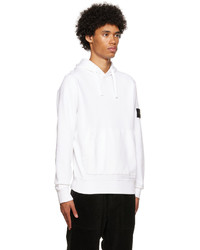 Sweat à capuche blanc Stone Island