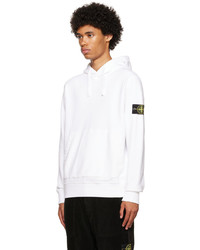 Sweat à capuche blanc Stone Island