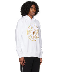 Sweat à capuche blanc VERSACE JEANS COUTURE