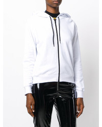 Sweat à capuche blanc MSGM