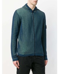 Sweat à capuche bleu canard Stone Island