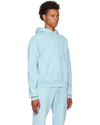 Sweat à capuche bleu clair John Elliott