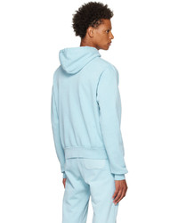 Sweat à capuche bleu clair John Elliott