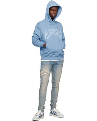 Sweat à capuche bleu clair Amiri