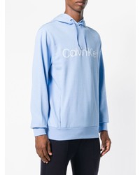 Sweat à capuche bleu clair CK Calvin Klein