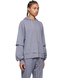 Sweat à capuche bleu clair Rick Owens DRKSHDW